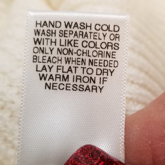 Chelsea and Violet Off White Off the Shoulder Sweater Long Sleeve Pullover Sz L - Picture 7 of 7